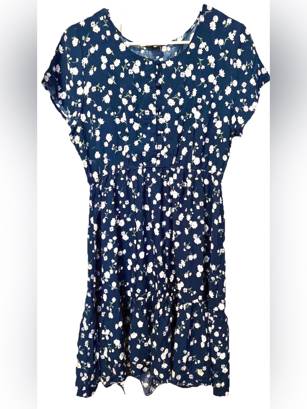 Passport Navy Blue Floral Kids Dress